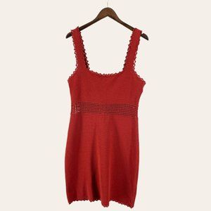 REBECCA TAYLOR Orange Crochet‎ Dress